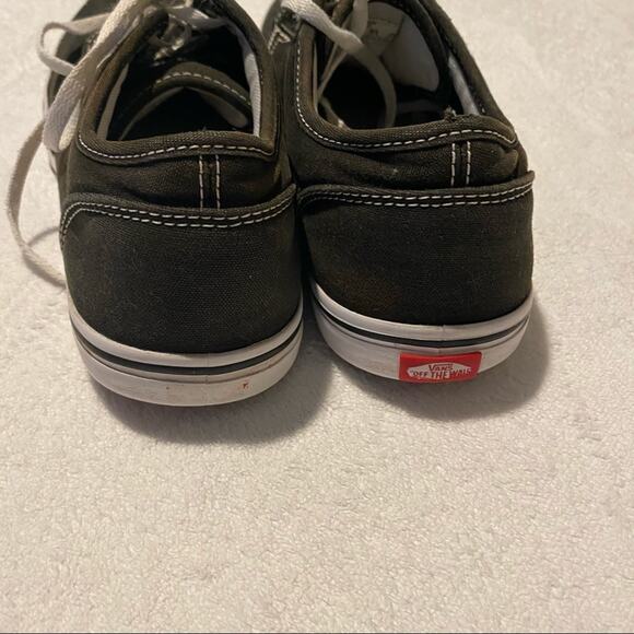 Vans Off the Wall Black w/ White Sneakers Size 8 Low Tops Lace Up Shoes Skater - Picture 5 of 9